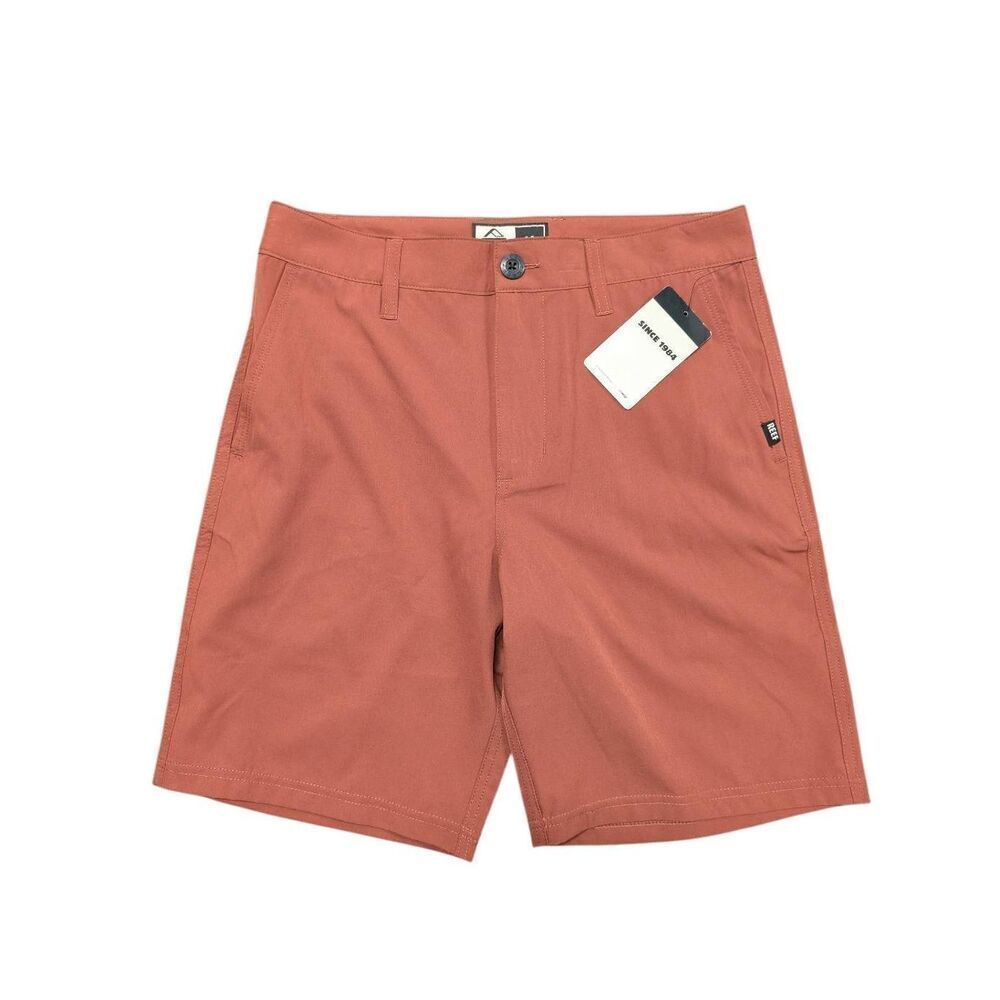 NWT Reef Medford Hybrid Brick Red 19 " Short Men's 28